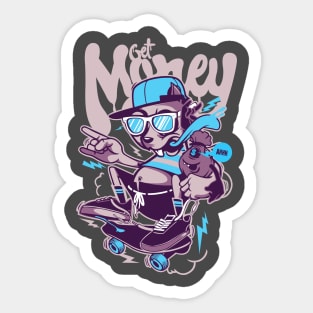 Skating Big Mouse Sticker